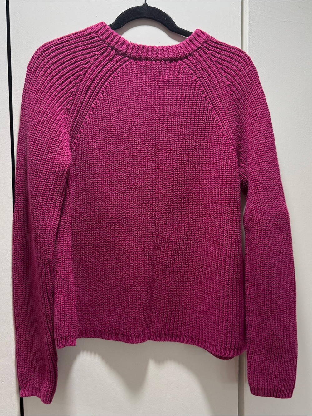 Quince Fuchsia Crewneck Ribbed Knit Sweater - Picture 3 of 4